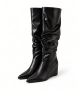 Céline Slouchy Tall Wedge Boots
