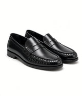 Juliette Suede Penny Loafers  Round Toe