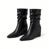 Josephine Slouchy Wedge Boots