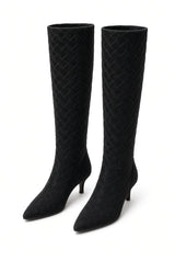Odile Woven Knee-High Boots