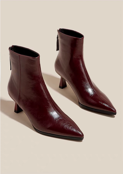 Solene Pointed-Toe Ankle Boots
