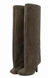 Marisol Suede Knee-High Boots  Square