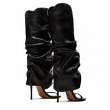 Elodie Fold-Over Stiletto Heel Boots