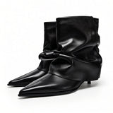 Théa Slouchy Ankle Boots - Pointed Toe