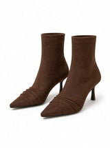 Wren Französische Wildleder-Stiefeletten mit spitzer Kappe