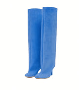 Marisol Suede Knee-High Boots  Square