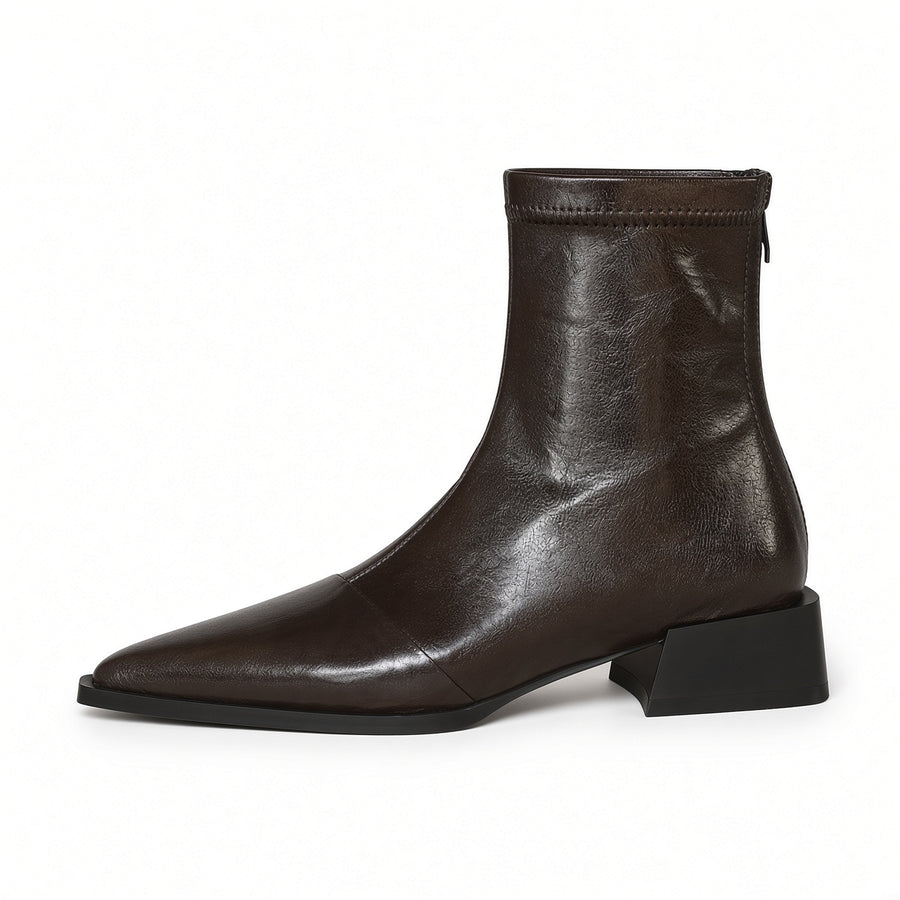 Fleur Pointed-Toe Ankle Boots