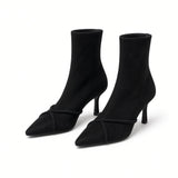 Solveig Suede Ankle Boots  Pointed Toe