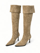 Aveline Over-the-Knee Suede Boots  3-Way Styling
