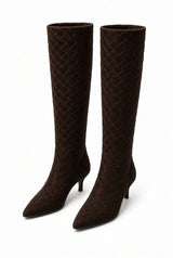 Odile Woven Knee-High Boots